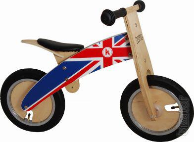 Wooden anglistische running bikes Kiddimoto Kurv 
