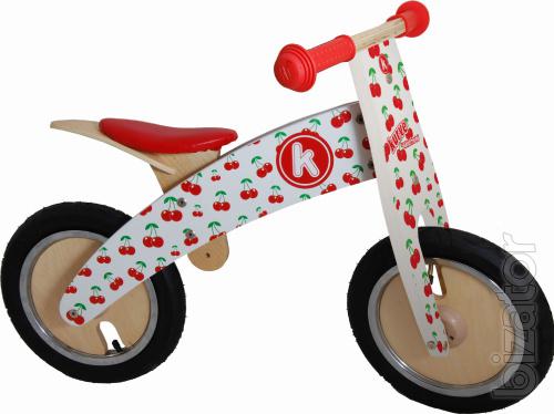Wooden anglistische running bikes Kiddimoto Kurv 