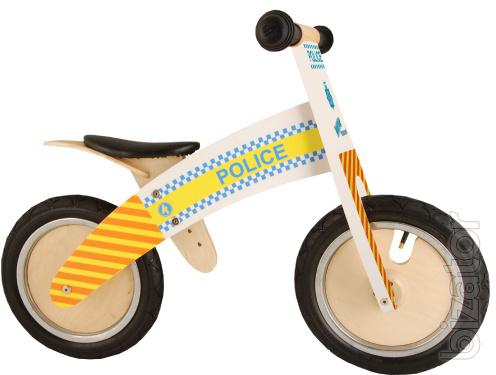 Wooden anglistische running bikes Kiddimoto Kurv 