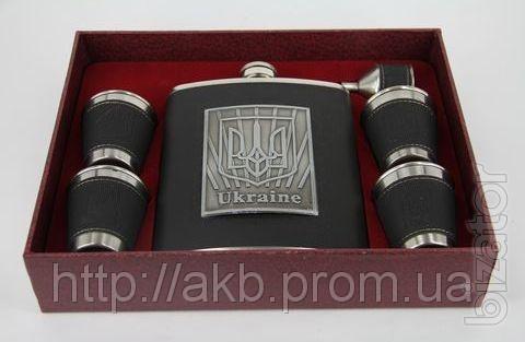 Set the flask 500ml "coat of Arms of Ukraine", 2 colors 