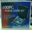 A set of poker on 100 chips with denominations 