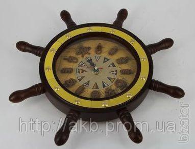 Wall clock-wood steering wheel 