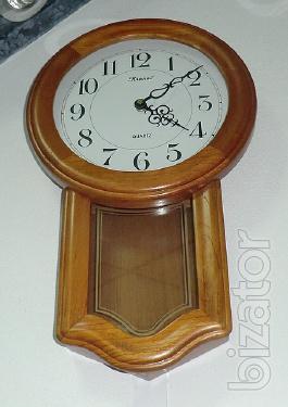 Wall clock made of wood with pendulum Kronos SC-510Q, 48cm 