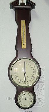 Wall clock-barometer wood JIBO PW984-1703-1, 54cm 