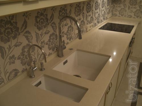 Countertops, sinks, faucets, dispensers, siphons 