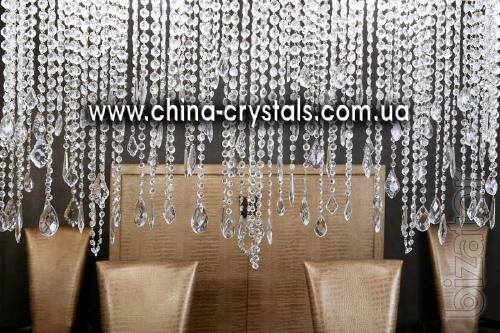 Crystal curtains, curtains of beads 