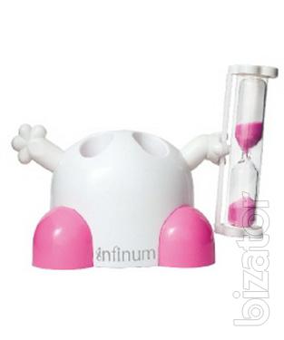 The toothbrush holder with sand watch 
