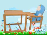 High chair for feeding letto 