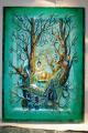 Glass painting "House" 