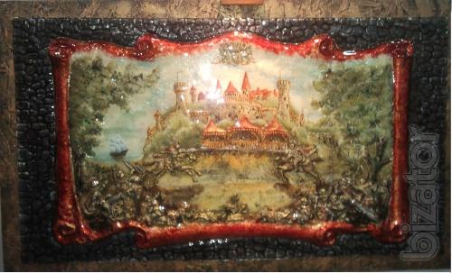 Glass painting"Knights" 