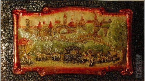 Glass painting"Knights" 