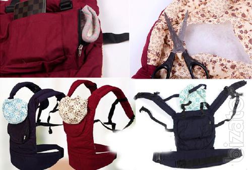 Backpack kangaroo with capuchino for kids, fastening waist belt 