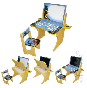 Attention! Children's Table-row Madagascar with an easel wholesale! 
