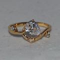 gold ring with diamonds 