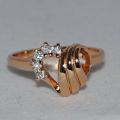 gold ring with diamonds 