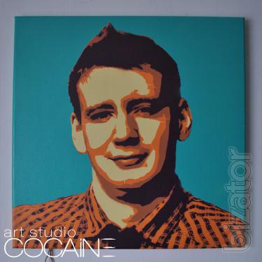 the portrait in the style of pop art in photography 