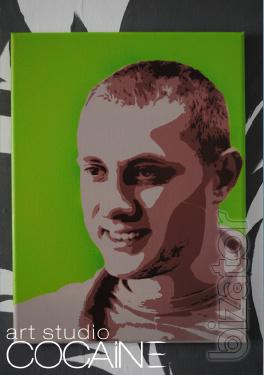 the portrait in the style of pop art in photography 