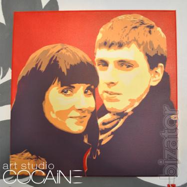 the portrait in the style of pop art in photography 