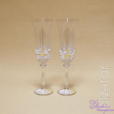 Wedding glasses painted 