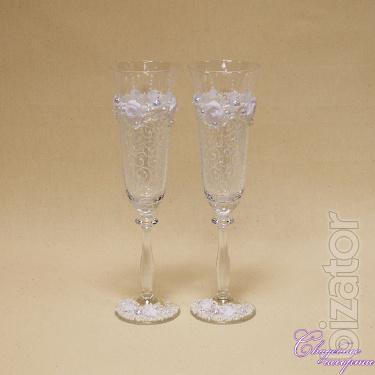 Wedding glasses painted 