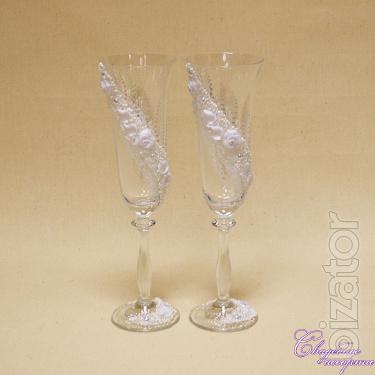 Wedding glasses painted 