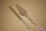 Knife and blade for wedding cake "Hearts"