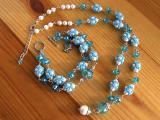 Necklace and bracelet "Pearl in the sky"