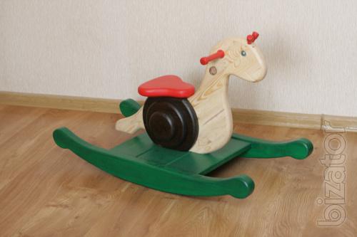Rocking Snail (horse) wood. Exclusive work. 
