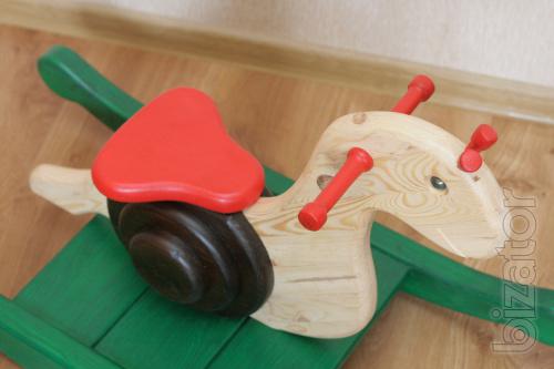 Rocking Snail (horse) wood. Exclusive work. 