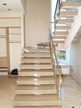 Stairs made of stone (quartzite) 