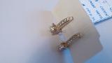 Sell gold earrings, sample 585, diamond model. Producer price!!! 