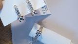 Sell gold earrings, sample 585, diamond model. Producer price!!! 