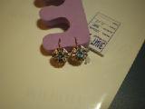 Very beautiful gold earrings with natural blue Topaz 