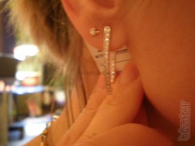 Gold earrings, model Massalina!!! 