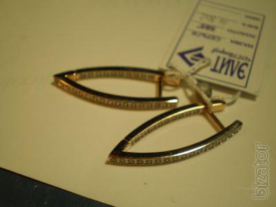 Gold earrings, model Massalina!!! 