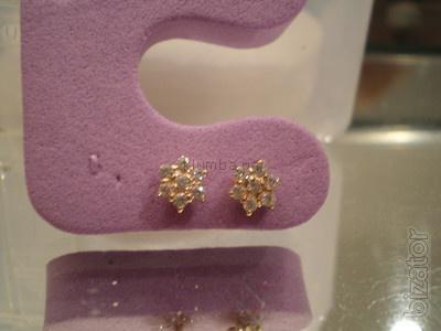 Sell New gold earrings flowers!!! Very cheap!!! Producer price!!! 570 UAH!!! 