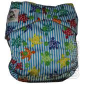 Reusable Coolababy diapers with a double row of buttons 