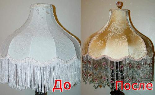 The manufacture of lampshades, repair lampshades 