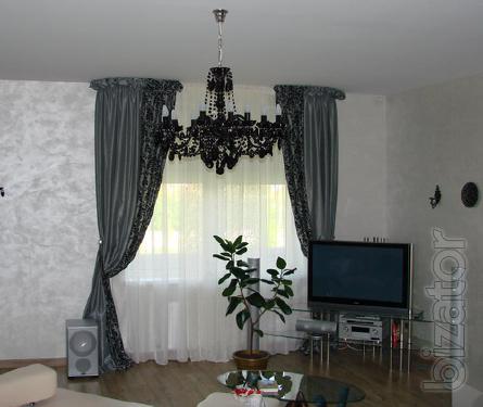 Sewing curtains, bed linen, Roman blinds, covers, Japanese curtains. 