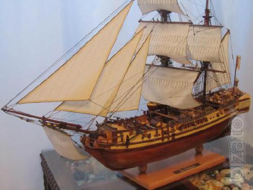 Model sailing ship, the author's work. 