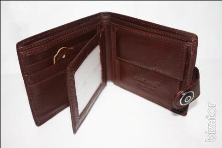 Mens brown leather wallet 