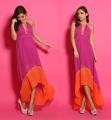Long chiffon dress A-163 