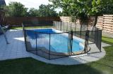 A safety fence for the pool. Child fence for the pool.