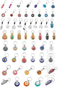 The promotional keyrings wholesale at the lowest prices. Printing of company logos, advertising pendants at low prices. 