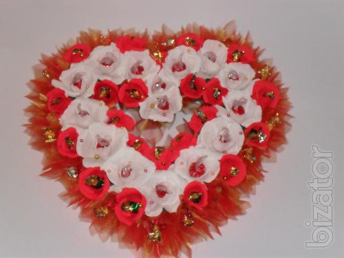 Candy bouquets in Kiev, toys from candy Topiary, sweets 