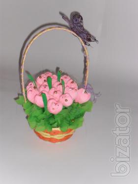 Candy bouquets in Kiev, toys from candy Topiary, sweets 
