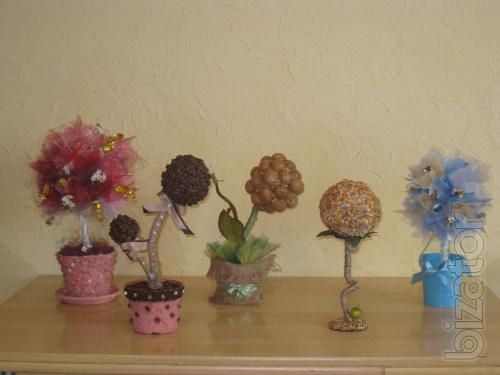 Candy bouquets in Kiev, toys from candy Topiary, sweets 