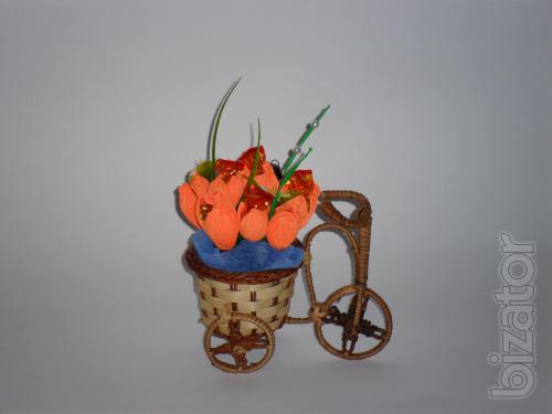 Candy bouquets in Kiev, toys from candy Topiary, sweets 