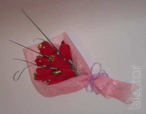 Candy bouquets in Kiev, toys from candy Topiary, sweets 