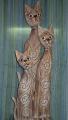 Cat figurine wooden